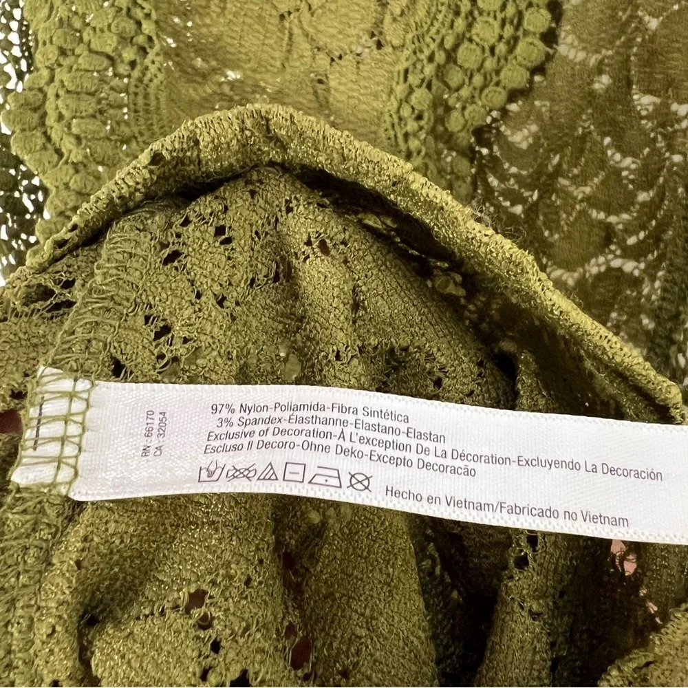 Free People Lace Green Top Sz S